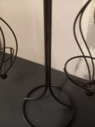 Portacandele in metallo nero