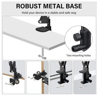 Supporto tablet smartphone ruotabile 360° letto