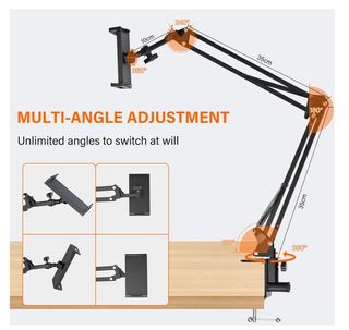 Supporto tablet smartphone ruotabile 360° letto
