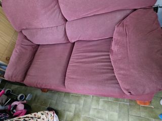 Sofá cama 2 plazas granate