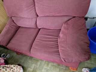 Sofá cama 2 plazas granate