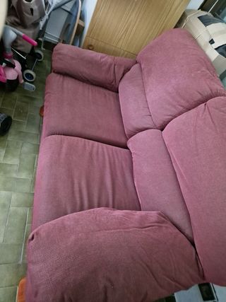 Sofá cama 2 plazas granate