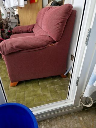 Sofá cama 2 plazas granate
