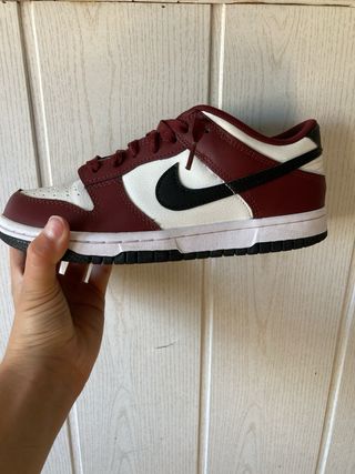 Nike Dunk - Zapatillas granate negras y blancas