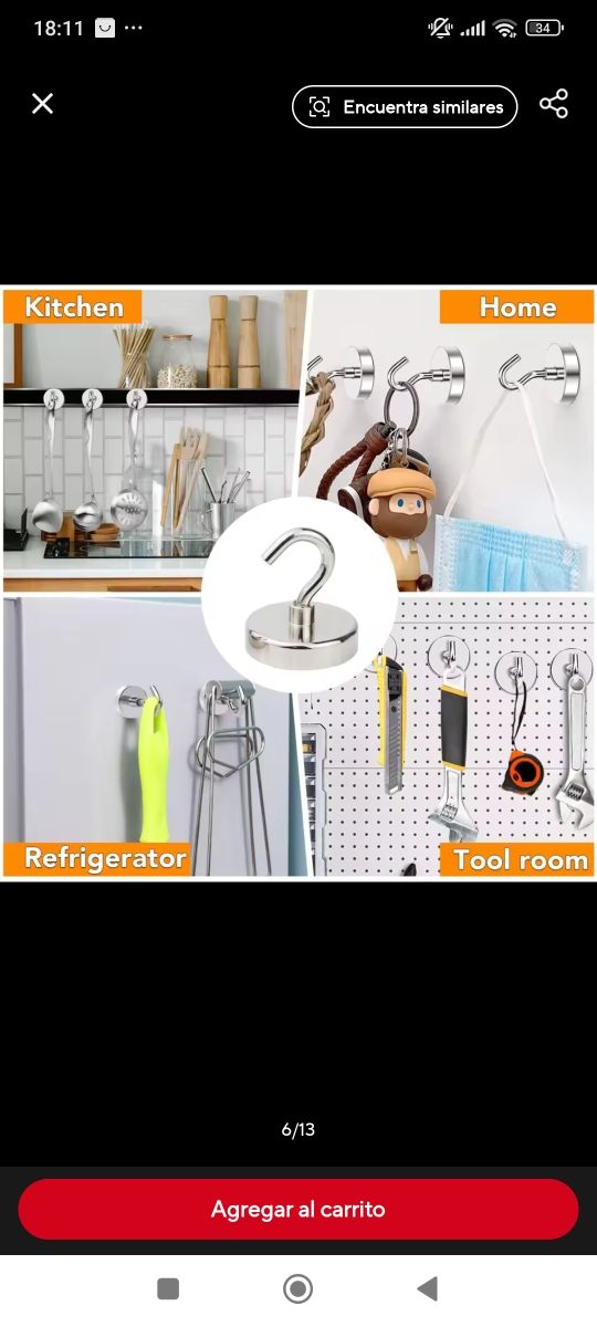 Imán de pesca 66KG - 42mm