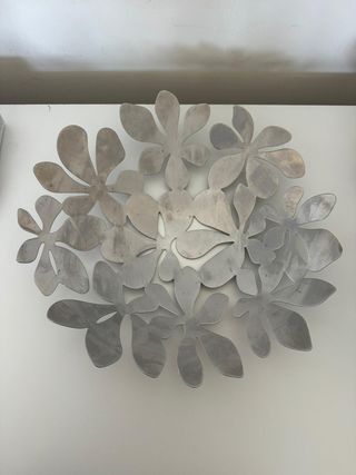 Centrotavola foglie acciaio