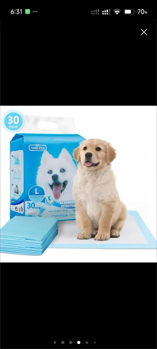 Almohadillas Higiene Mascotas (30 unid)