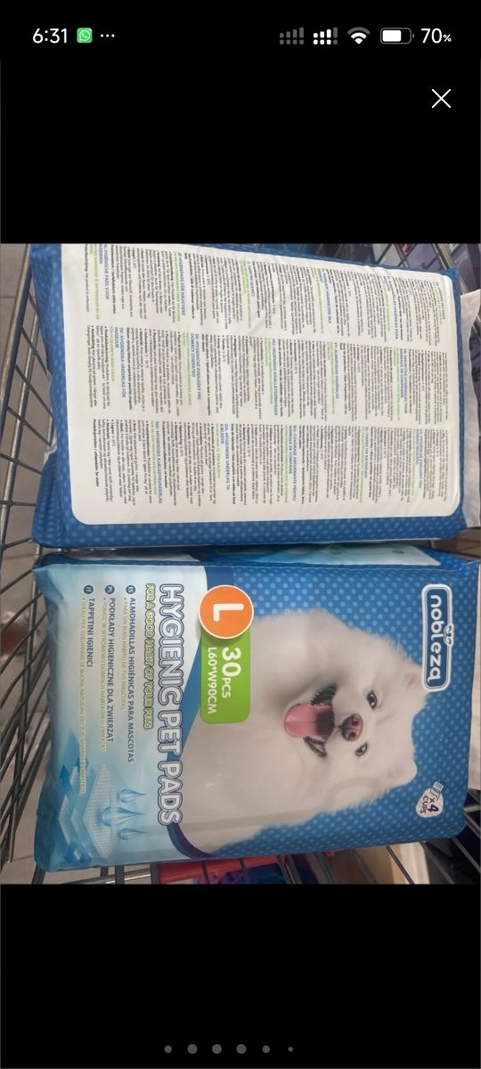 Almohadillas Higiene Mascotas (30 unid)