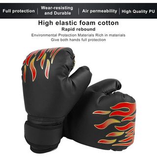 Guantes de boxeo para niños 3-9 años para saco de boxeo kickboxing Muay Thai pulsera común, NEGRO, ENVIO 24H