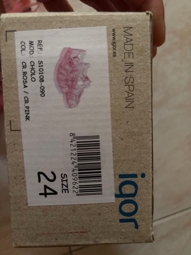 Sandalias Igor niña rosa - 24