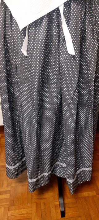 Traje casera adulto: blanco y gris 88 largo