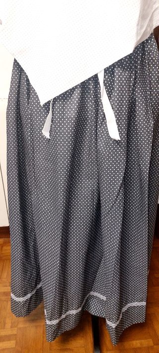 Traje casera adulto: blanco y gris 88 largo