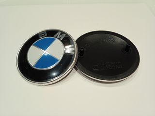 KIT EMBLEMAS BMW PARA CAPO 82 MM Y MALETERO 74MM.