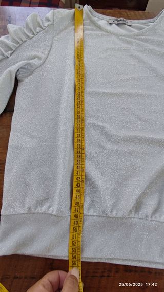 Maglia glitter Pinokkio argento