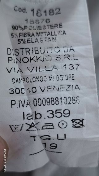 Maglia glitter Pinokkio argento