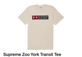 Camiseta Supreme Zoo York Transit Tee Natural Tall