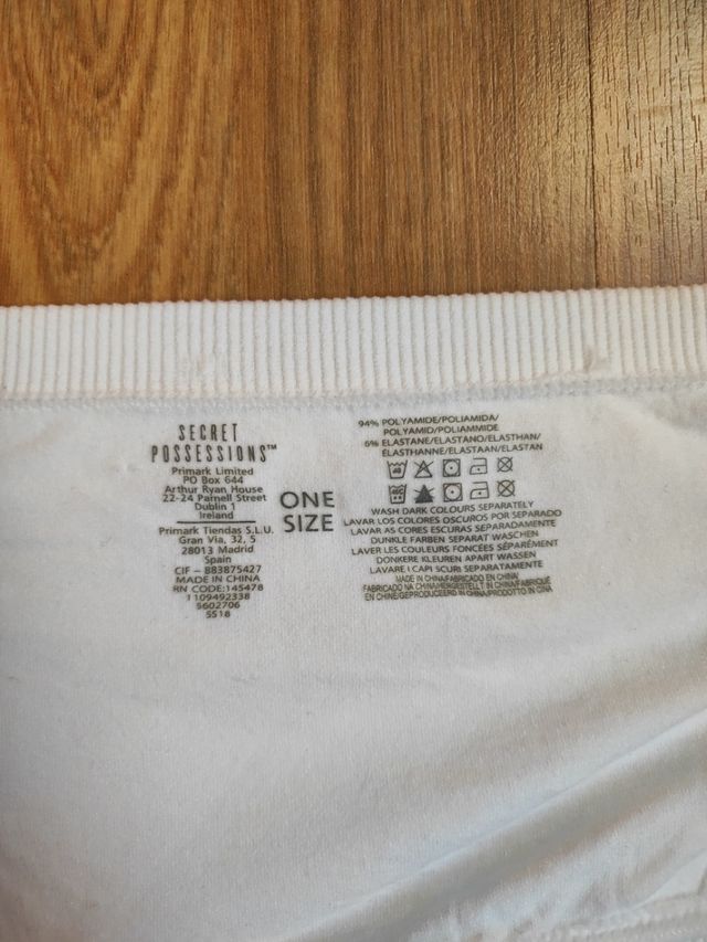 Sujetador bandeau Primark blanco