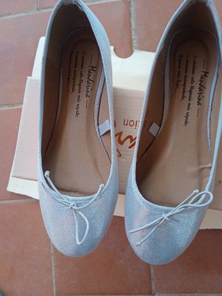Bailarinas plateadas Mandarina
