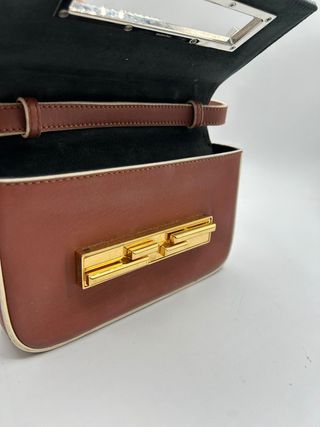 Borsa Fendi Baguette blu e marrone
