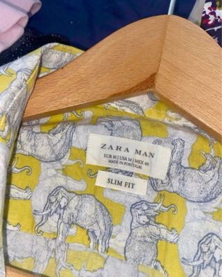 Camisa hombre Zara elefantes