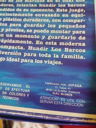 Hundir los barcos juego mesa