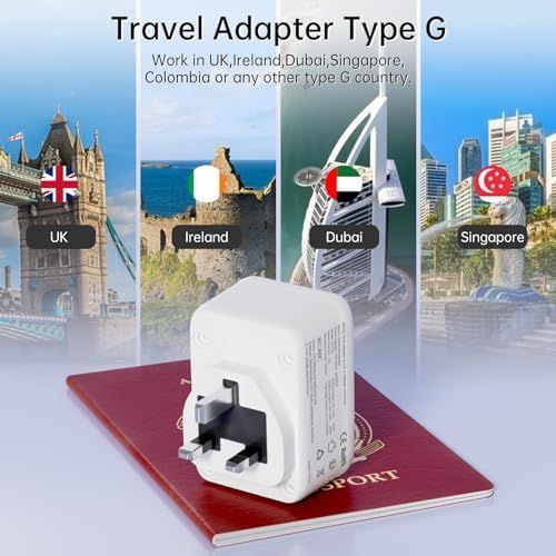 Adaptador Enchufe UK/Inglaterra Tipo G