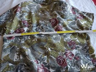 Camicetta vintage fiori verde-bianco