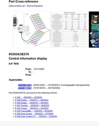BMW G20 Display 8.8 - Tela