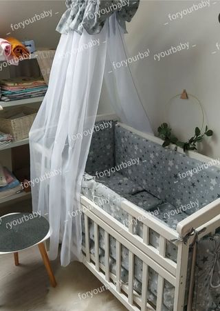 Ropa de cuna+ proteccion barrotes+ almohada+ manta