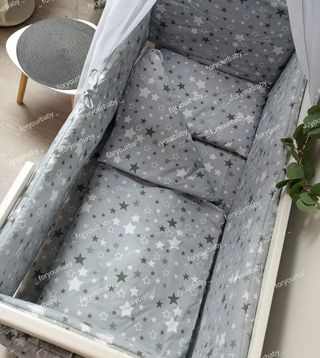 Ropa de cuna+ proteccion barrotes+ almohada+ manta