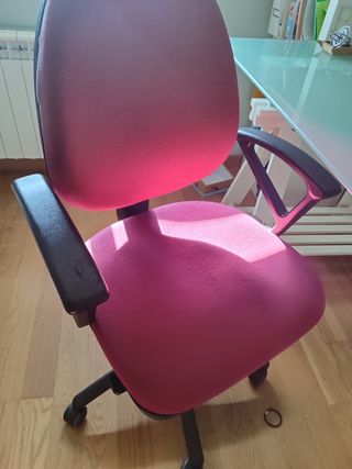 Silla oficina rosa - giratoria
