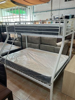 LITERA CAMAROTE MATRIMONIAL + COLCHONES VISCO