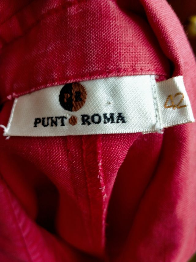 Blusa roja lino talla 42