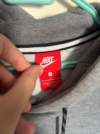 Sudadera Nike Air gris-roja