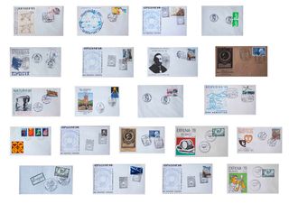 Sobres antiguos con sellos de primer día.