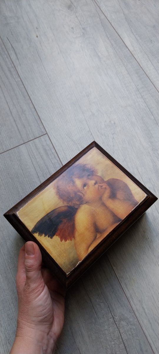 Caja madera vintage años 90