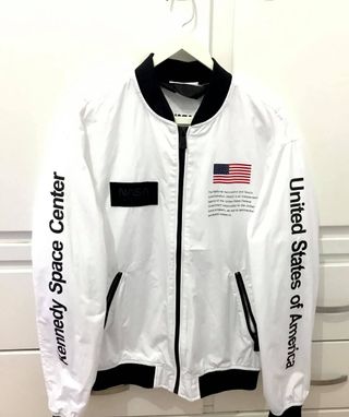 Chaqueta bomber NASA blanca - Talla S