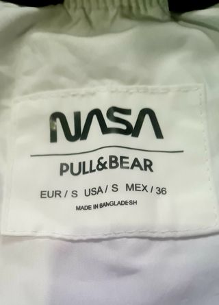 Chaqueta bomber NASA blanca - Talla S