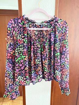 Blusa Zara multicolor talla M