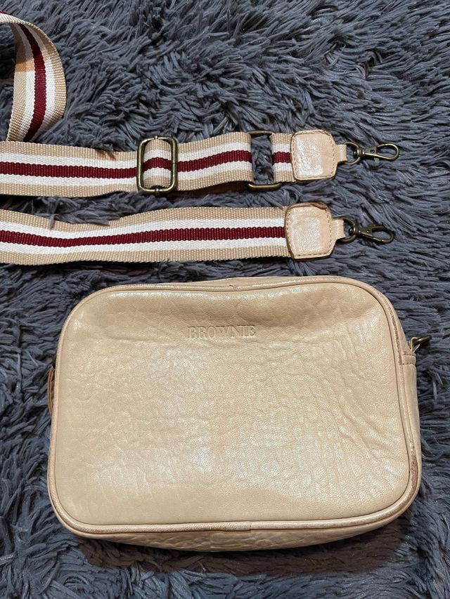 Bolso bandolera Brownie beige
