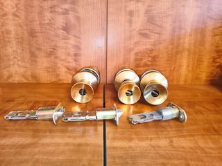 Picaportes dorados redondos - 4 unidades