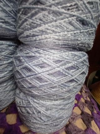 Filo cotone melange azzurro - 6 bobine