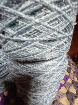 Filo cotone melange azzurro - 6 bobine