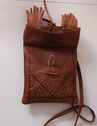 Bolso bandolera cuero marrón
