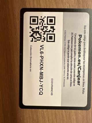 Bramaluna ex - Carta Pokémon grande y pequeña