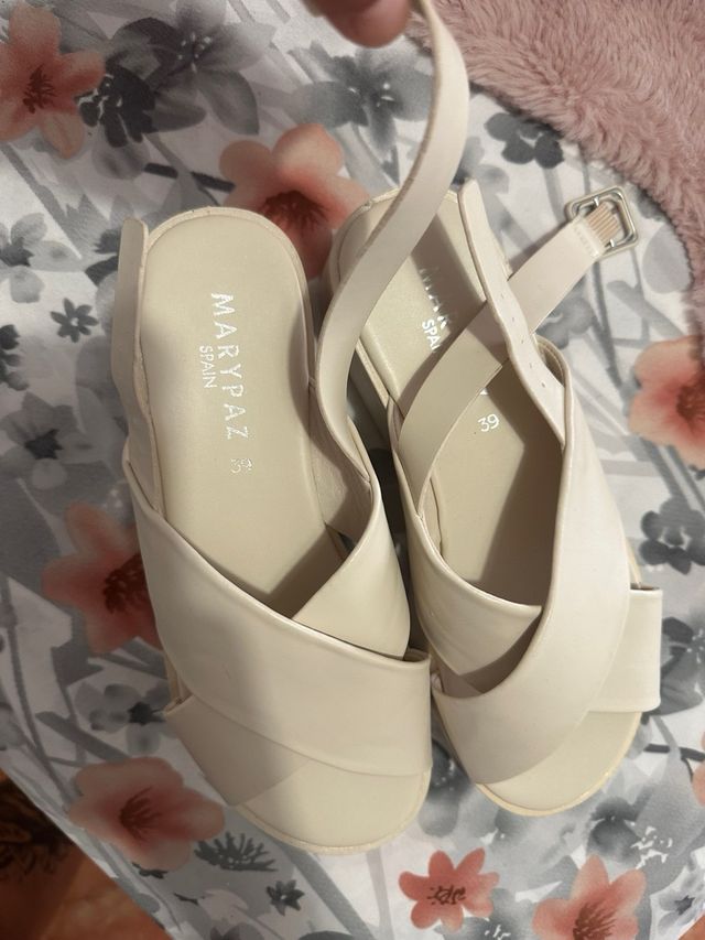 Sandalias MARYPAZ beige, talla 39