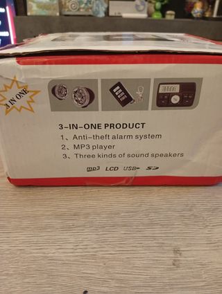 Radio para Moto o patín, Bluetooth, USB, Anti-robo