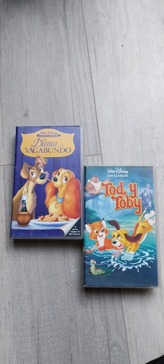 VHS Disney: La Dama y el Vagabundo + Tod y Toby