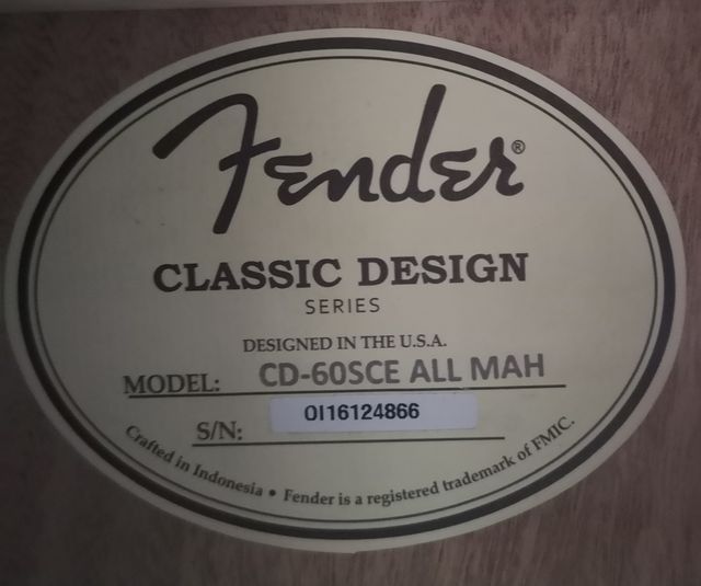 Guitarra Fender CD60SCE
