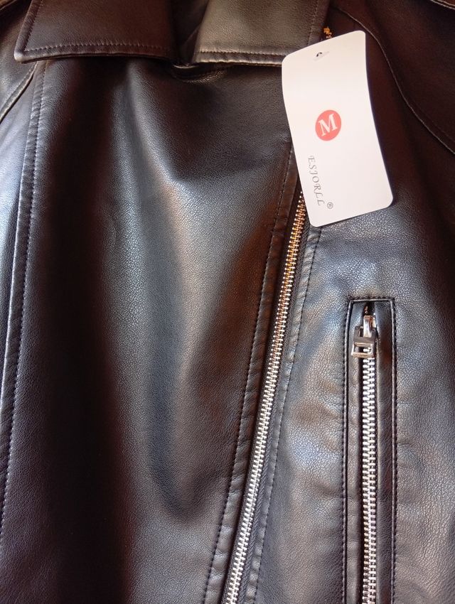 Cazadora negra polipiel ESIOrLL M